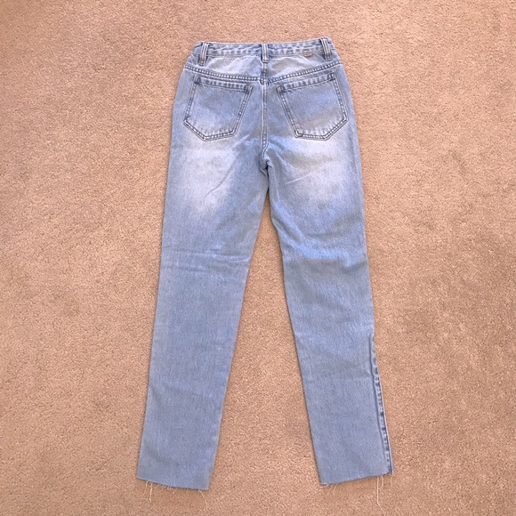 ONeill Distressed Denim Blue Jeans NEW Womens Size 0 Waist 24 Light Wash Benatar - Picture 3 of 14